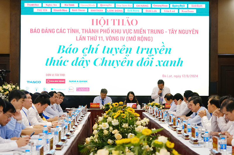 Hội thảo báo Đảng các tỉnh, thành phố khu vực miền Trung - Tây Nguyên với chủ đề “Báo chí tuyên truyền thúc đẩy Chuyển đổi xanh”.