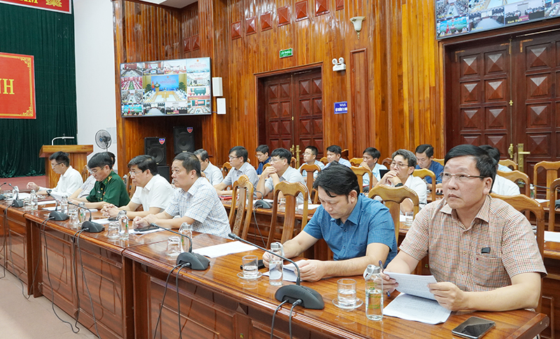 Các đại biểu dự hội nghị tại điềm cầu tỉnh Quảng Bình.