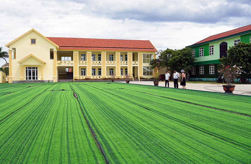 Nhiều trường học trên địa bàn huyện Quảng Ninh được đầu tư xây dựng khang trang.