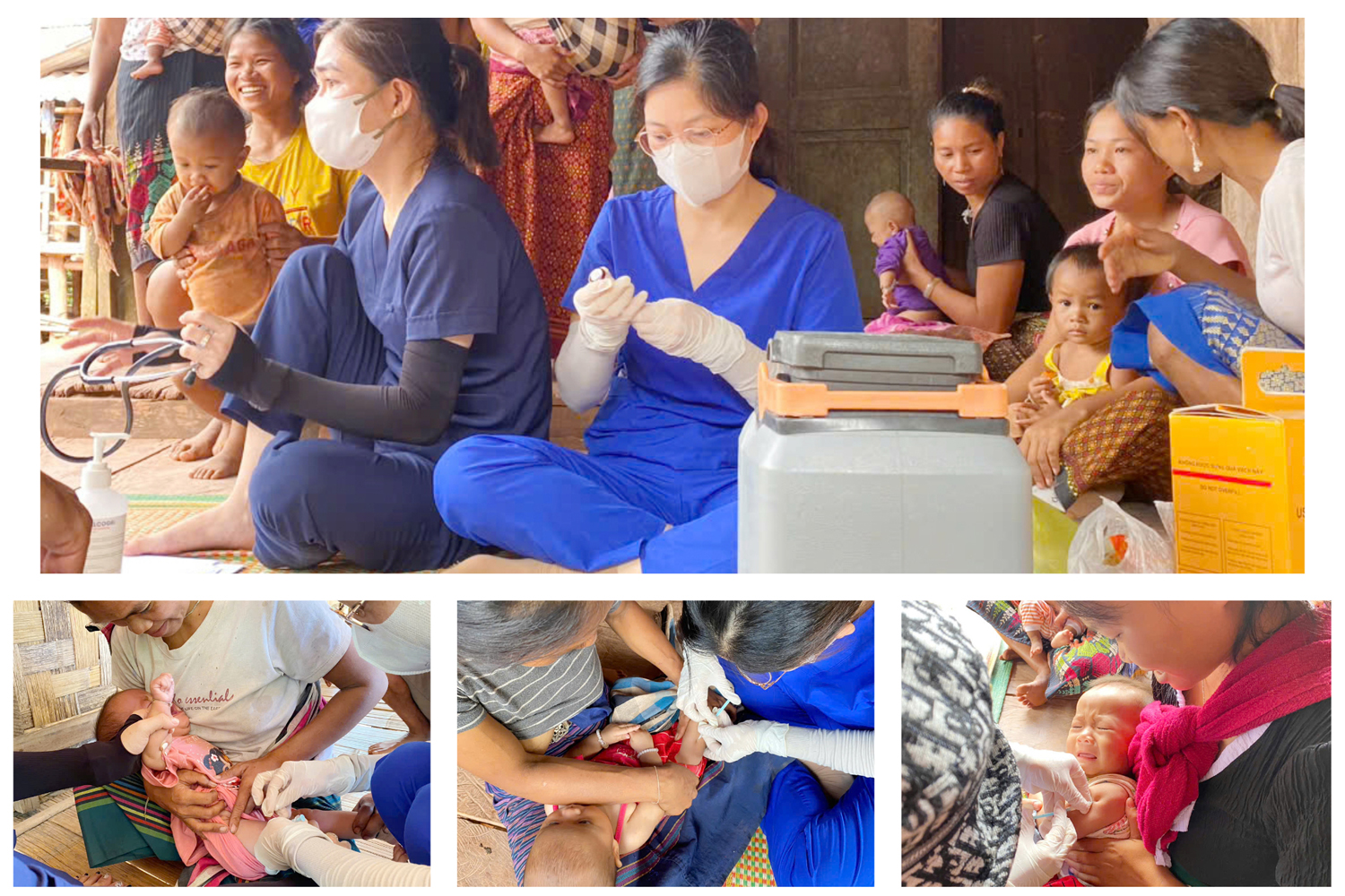 Trung tâm Y tế huyện Bố Trạch triển khai tiêm bù, tiêm vét vắc xin trong Chương trình tiêm chủng mở rộng cho trẻ em tại bản Cồn Roàng.