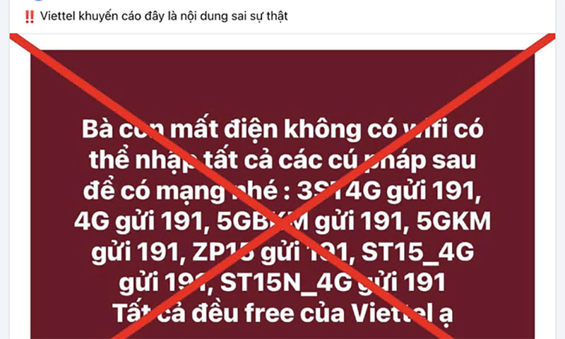 Viettel Telecom lên tiếng xác nhận thông tin sai sự thật