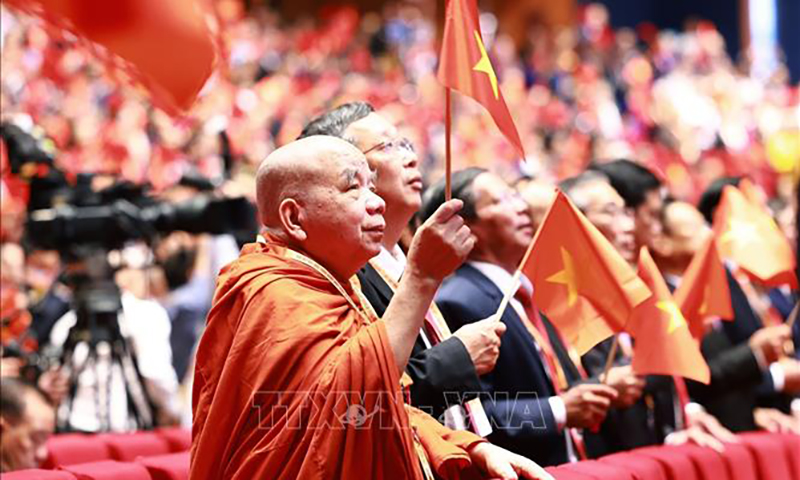Đại biểu dự phiên khai mạc đại hội X MTTQVN. Ảnh: TTXVN
