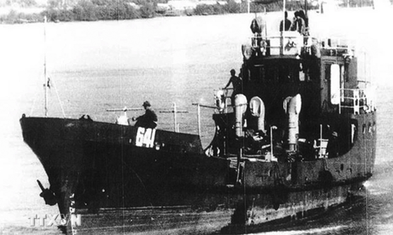 Tàu HQ-671 (còn được biết đến với phiên hiệu C41) là con tàu “Không số” duy nhất còn lại trong số những con tàu làm nên “Đường Hồ Chí Minh trên biển”, đã được Thủ tướng Chính phủ công nhận là bảo vật quốc gia. Trong kháng chiến chống Mỹ mang số hiệu 641. (Ảnh: Tư liệu/TTXVN phát)