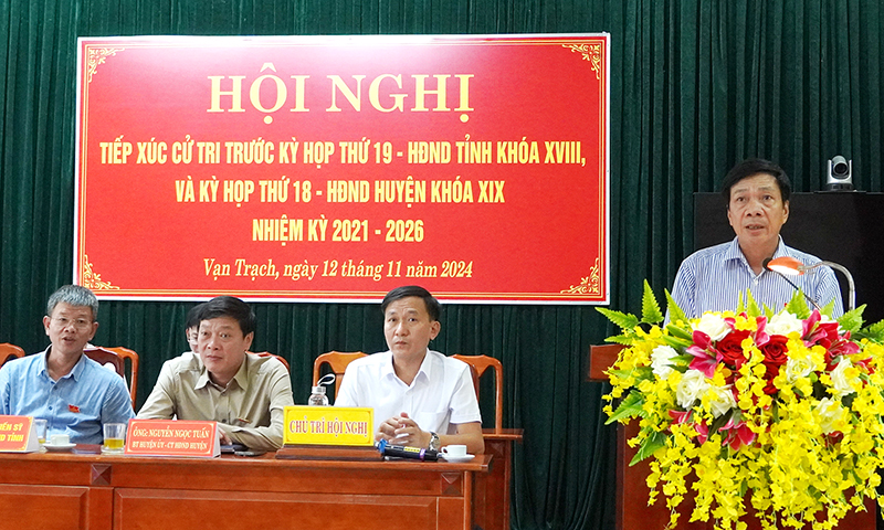 Đại biểu HĐND tỉnh tiếp xúc cử tri