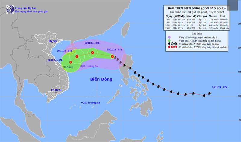 Chủ động ứng phó với bão số 9 trên biển Đông