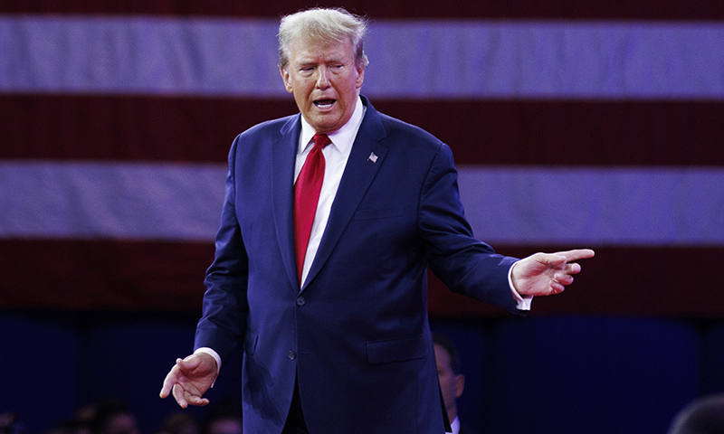 Cựu Tổng thống Mỹ Donald Trump phát biểu tại chiến dịch vận động tranh cử ở Harrisburg, Pennsylvania. Ảnh: AA/TTXVN