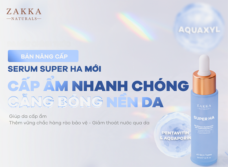 Serum cấp nước Hyaluronic Acid Super HA Vitamins ZAKKA 