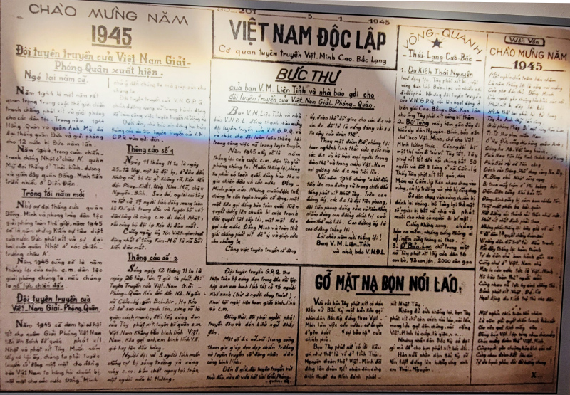 Tờ báo “Việt Nam độc lập” số đặc biệt chào mừng năm mới 1945 tuyên truyền về sự kiện đánh đồn Phai Khắt, Nà Ngần.