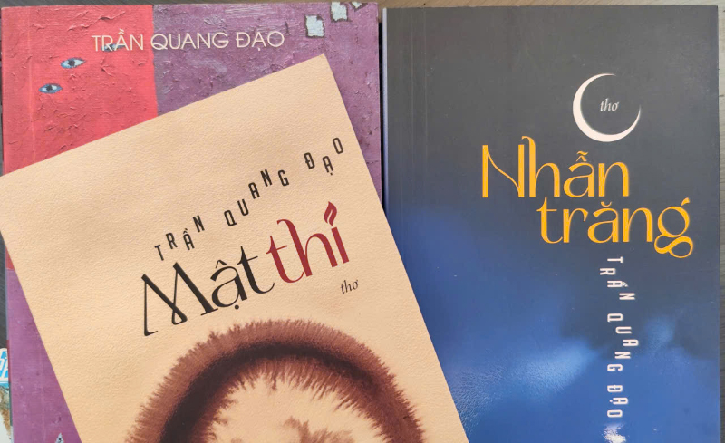 Mật thi và một số tác phẩm của nhà thơ Trần Quang Đạo.