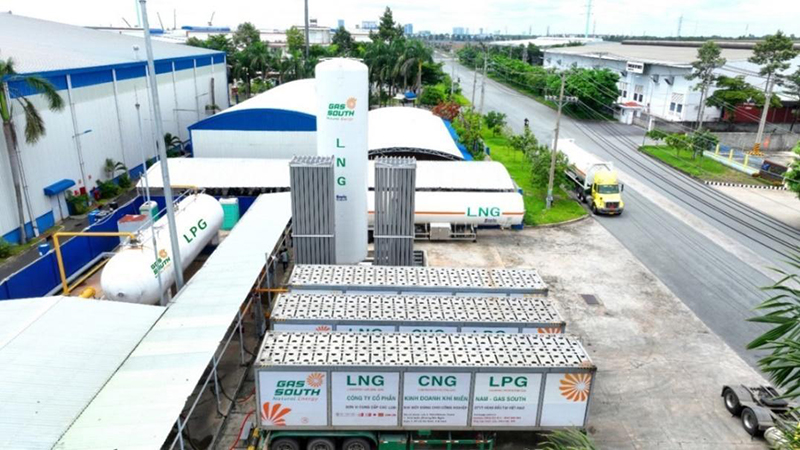 Trạm cấp tích hợp LPG, CNG và LNG tại khách hàng của Gas South.