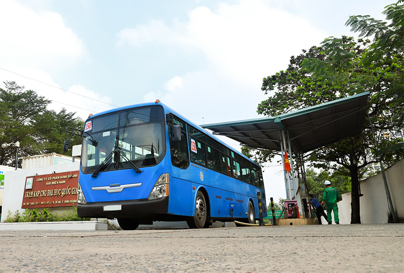 Trạm cấp CNG cho xe buýt của Gas South.