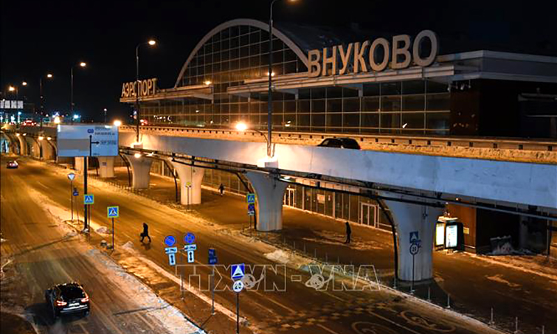 Quang cảnh bên ngoài sân bay Vnukovo tại Moskva, Nga. Ảnh: AFP/TTXVN