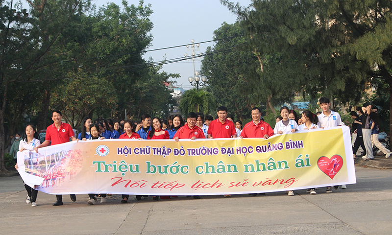 Hội Chữ thập đỏ tỉnh kêu gọi cán bộ, hội viên, tình nguyện viên, thanh thiếu niên đi/chạy bộ góp phần lan tỏa những bước chân nhân ái.