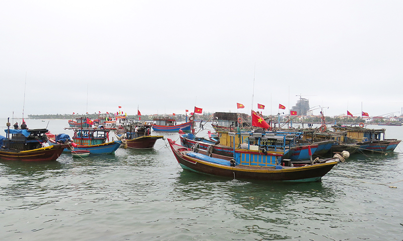 Tàu cá ngư dân chuẩn bị cho chuyến vươn khơi cuối năm.