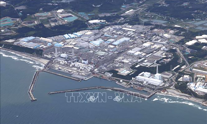 Nhà máy điện hạt nhân Fukushima Daiichi ở quận Fukushima của Nhật Bản. Ảnh: Kyodo/TTXVN