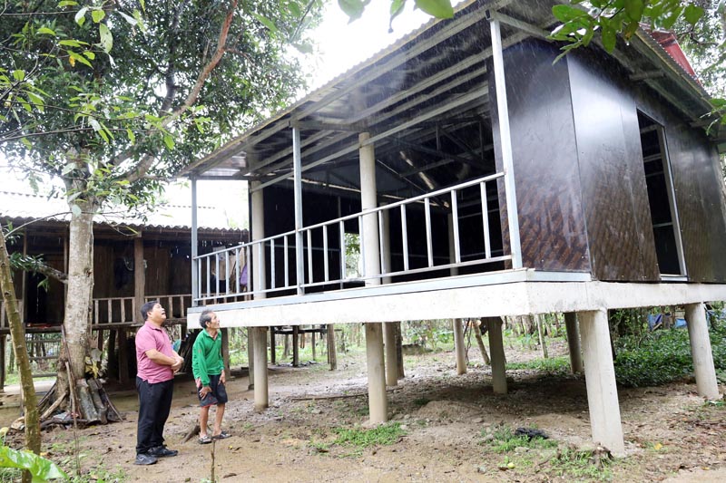 Hộ đồng bào dân tộc thiểu số nghèo ở xã Trọng Hóa (Minh Hóa) được hỗ trợ nhà ở kiên cố trong năm 2024.