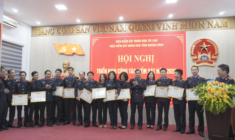 Nhiều tập thể, cá nhân của ngành Kiểm sát nhân dân tỉnh được tôn vinh, khen thưởng trong năm 2024.