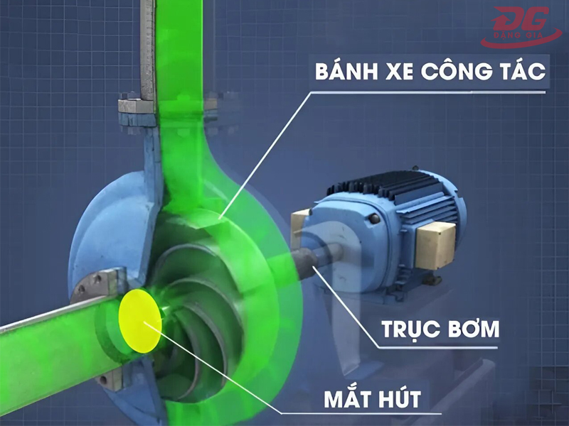 Các bộ phận chính của máy bơm nước giải nhiệt