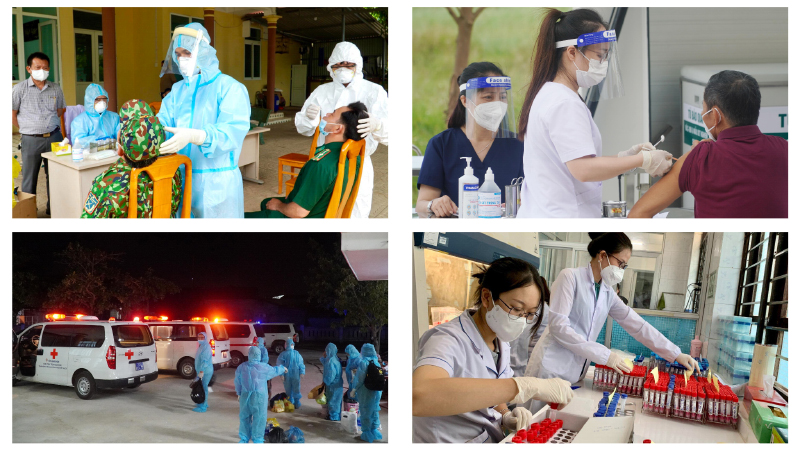 CDC tỉnh điều tra truy vết, lấy mẫu xét nghiệm, tiêm vắc xin phòng, chống dịch Covid-19 tại cộng đồng.