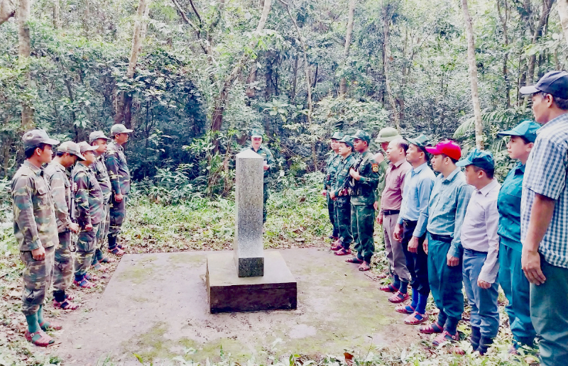 Lực lượng BĐBP tỉnh thực hiện công tác tuần tra song phương.