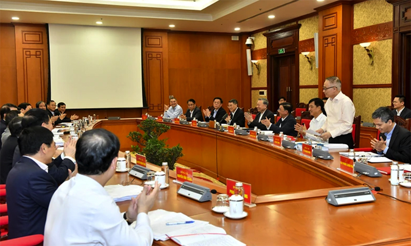 Phiên họp thứ hai Ban Chỉ đạo Trung ương về phát triển khoa học, công nghệ, đổi mới sáng tạo và chuyển đổi số. (Ảnh: Đăng Khoa)