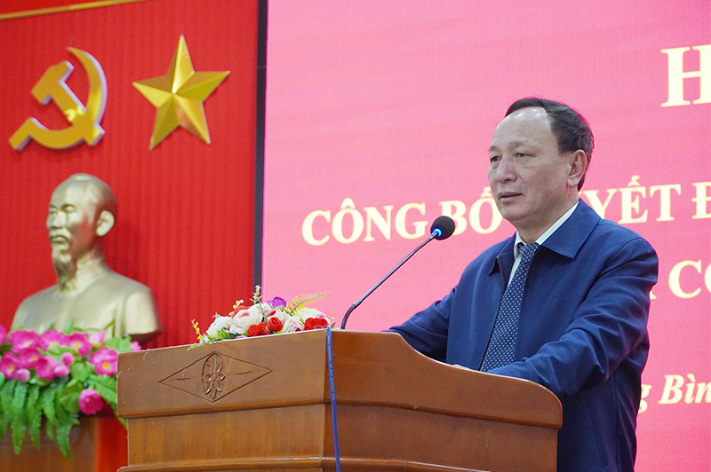 Đồng chí Phó Bí thư Thường trực Tỉnh ủy phát biểu giao nhiệm vụ tại hội nghị.