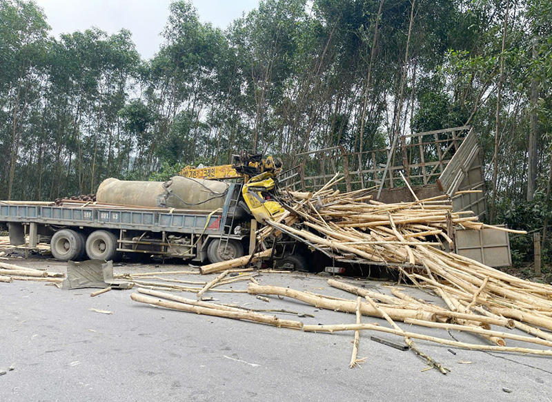Hiện trường vụ tai nạn.