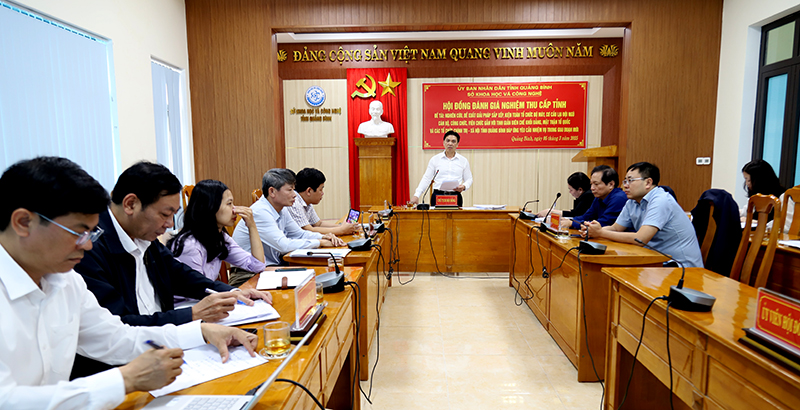 Phó Giám đốc Sở Khoa học và Công nghệ, Phó Chủ tịch Hội đồng nghiệm thu nhiệm vụ Phạm Thanh Nam, phát biểu kết luận.