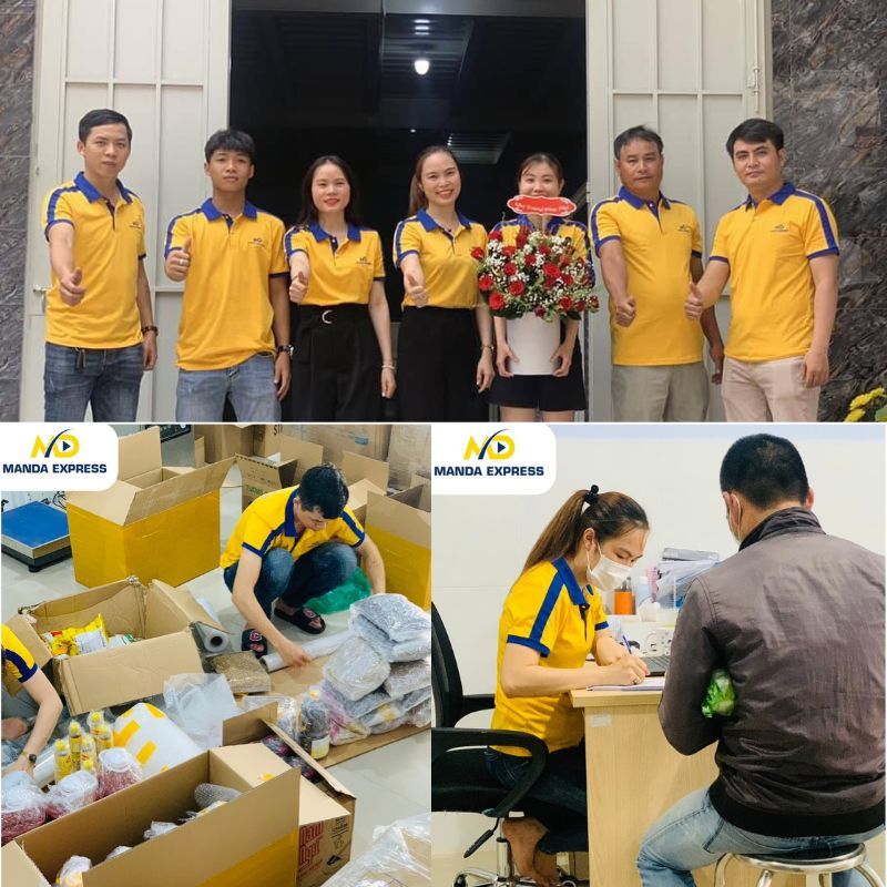 Đội ngũ nhân viên Manda Express hỗ trợ khách hàng tận tâm
