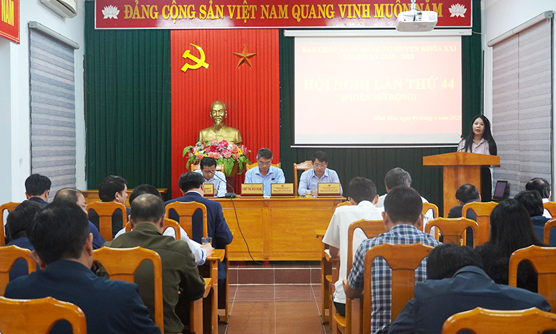 Minh Hóa: Nỗ lực, quyết liệt thực hiện nhiệm vụ trọng tâm quý II/2025