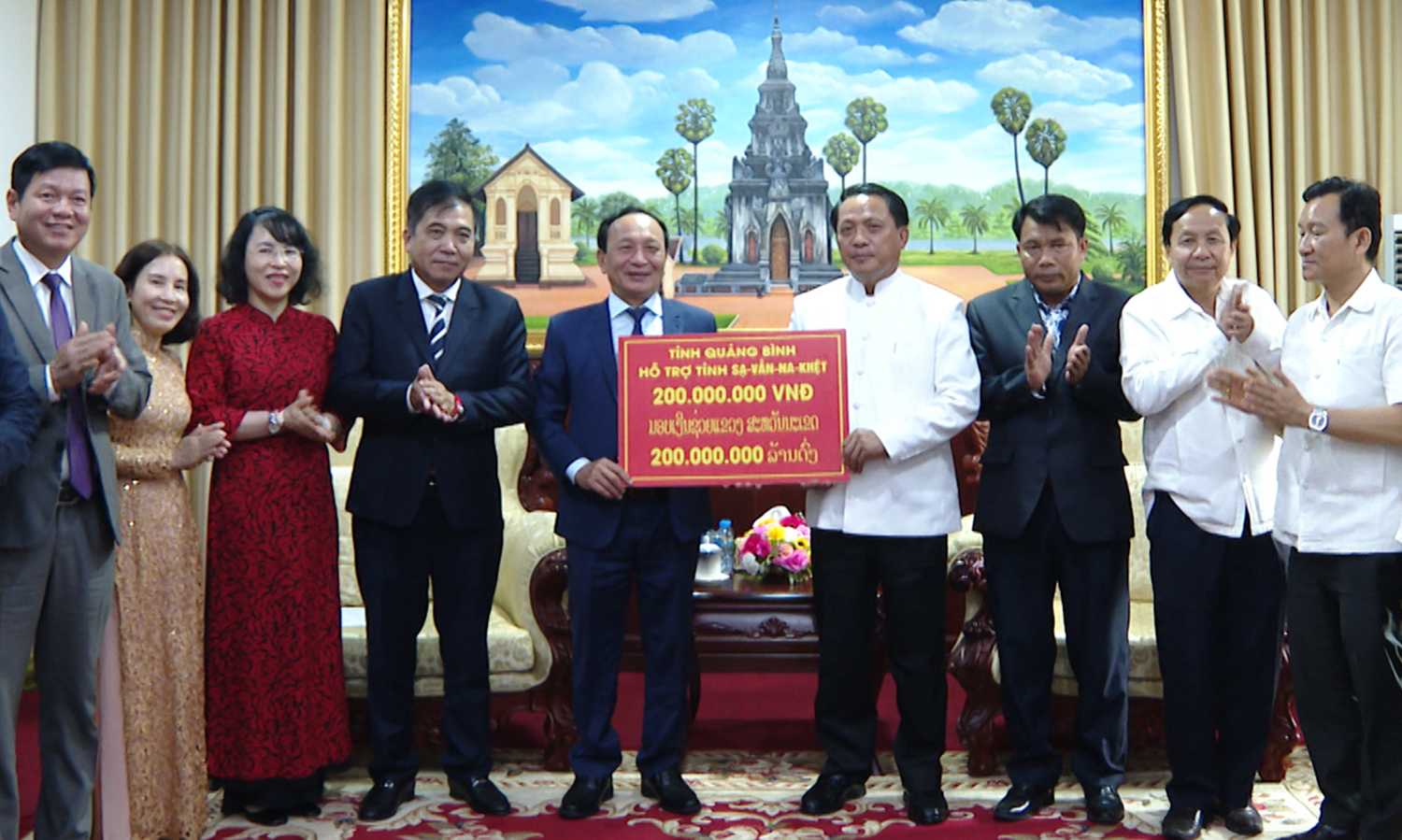 Lãnh đạo tỉnh thăm, chúc Tết Bunpimay tại tỉnh Sạ-vẳn-na-khệt