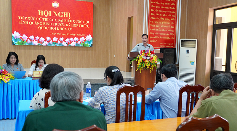 Đại biểu Quốc hội tiếp xúc cử tri các địa phương trước kỳ họp thứ 9, Quốc hội khóa XV