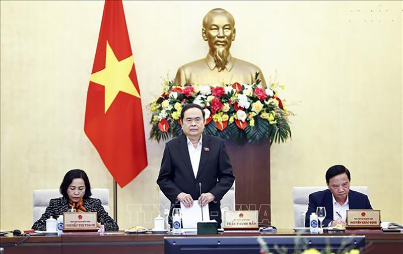 Chủ tịch Quốc hội Trần Thanh Mẫn phát biểu. Ảnh: Doãn Tấn/TTXVN