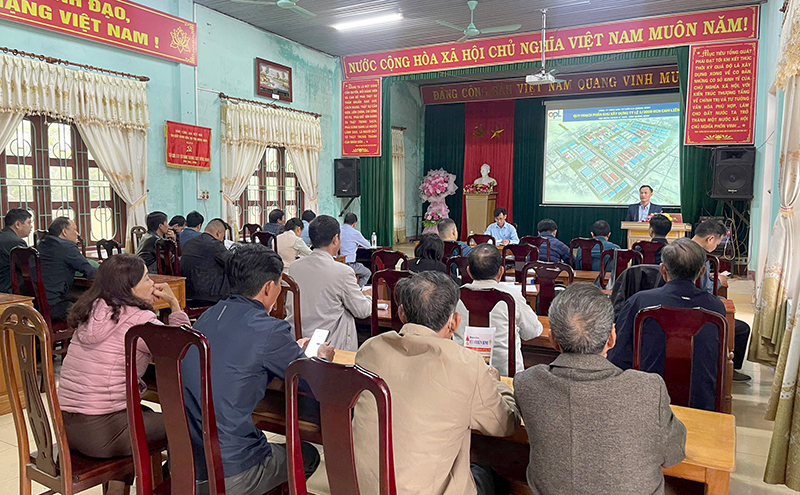 Công ty TNHH Đầu tư Capella Quảng Bình họp cộng đồng dân cư lấy ý kiến về đồ án quy hoạch phân khu Khu công nghiệp Cam Liên.