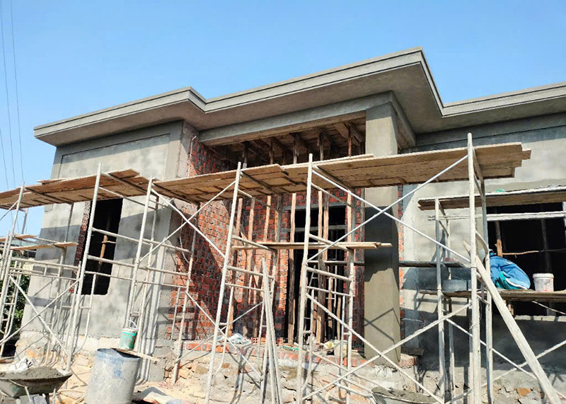 Ngôi nhà NCC đang được xây mới tại xã Đồng Trạch (Bố Trạch)