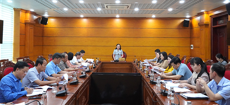 Đồng chí Bí thư Thành ủy Đồng Hới Phạm Thị Hân kết luận tại hội nghị.