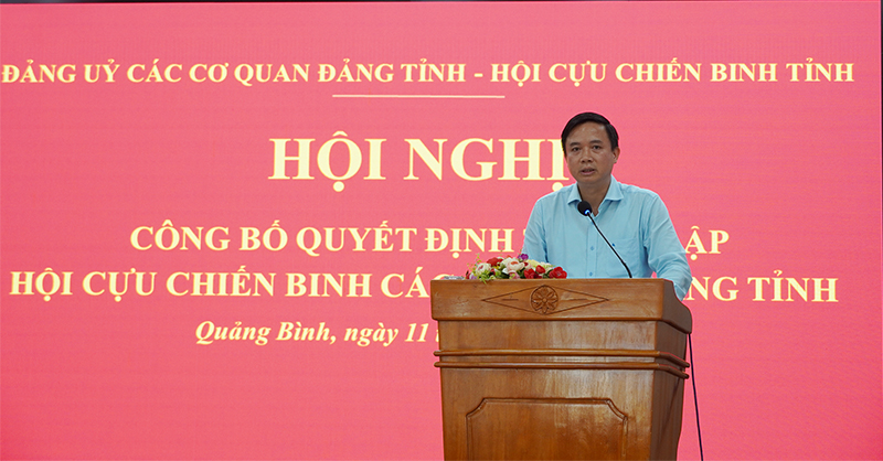 Đại diện lãnh đạo Đảng ủy CCQ Đảng tỉnh phát biểu chỉ đạo tại hội nghị.