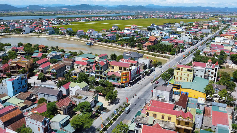 Một góc TX. Ba Đồn nhìn từ trên cao.
