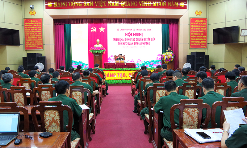 Triển khai công tác chuẩn bị sắp xếp tổ chức quân sự địa phương