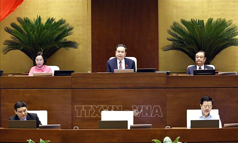 Chủ tịch Quốc hội Trần Thanh Mẫn chủ trì phiên họp, ngày 10/5. Ảnh: Doãn Tấn/TTXVN
