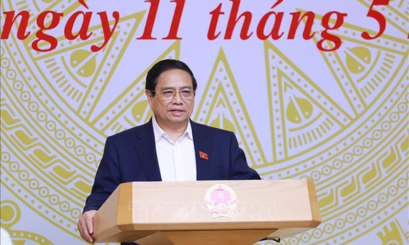 Đồng chí Thủ tướng Phạm Minh Chính phát biểu chỉ đạo. Ảnh: Dương Giang-TTXVN