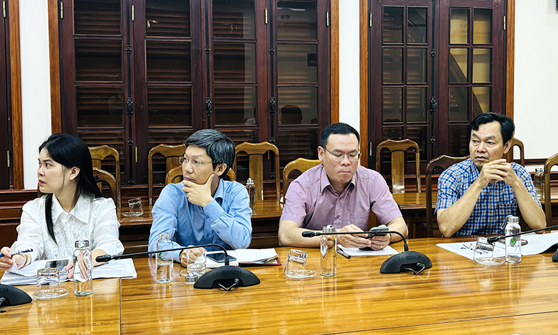 Các đại biểu dự hội nghị tại điểm cầu Quảng Bình.