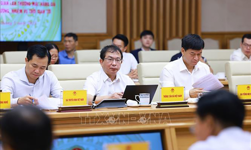 Đại diện các cơ quan thuộc Chính phủ tham dự cuộc họp. Ảnh: Dương Giang/TTXVN