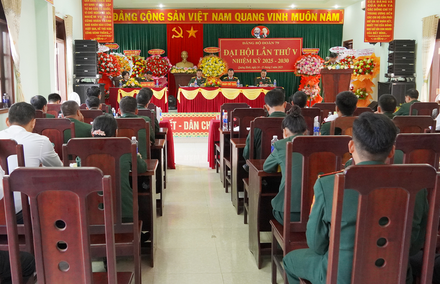 Quang cảnh Đại hội đại biểu Đảng bộ Đoàn 79 lần thứ V.