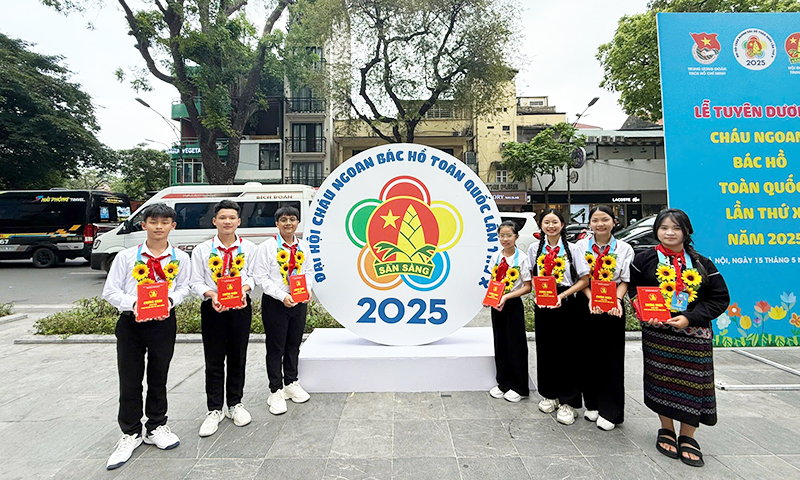 Các thiếu nhi Quảng Bình dự Đại hội Cháu ngoan Bác Hồ toàn quốc năm 2025