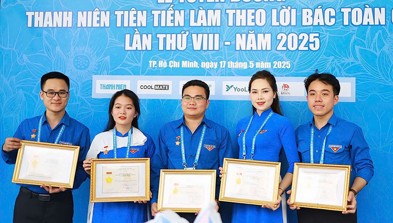 5 đại biểu được tuyên dương tại Đại hội Thanh niên tiên tiến làm theo lời Bác toàn quốc lần thứ VIII, năm 2025