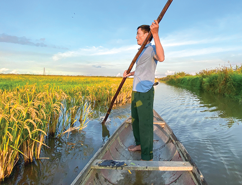 Chiều trên phá Hạc Hải.  Ảnh: Minh Quý