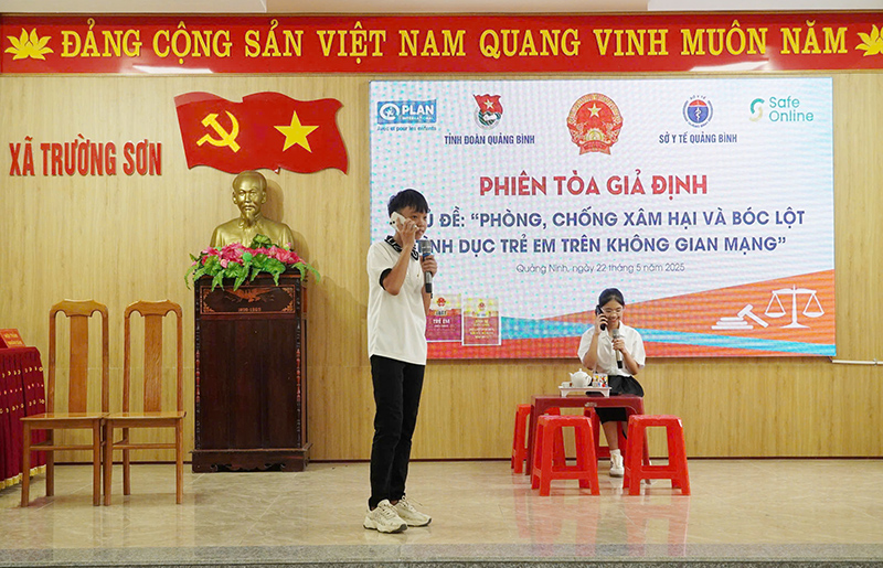 Tiểu phẩm tái hiện vụ án xâm hại tình dục trên không gian mạng.