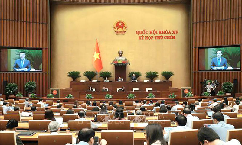 Phó Chủ tịch Quốc hội Nguyễn Khắc Định điều hành phiên họp sáng 22/5/2025. Ảnh: An Đăng/TTXVN