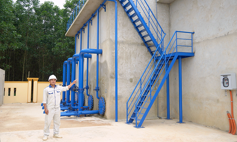 Công trình cấp nước sinh hoạt cụm xã phía Tây huyện Lệ Thủy được đưa vào vận hành sử dụng với công suất thiết kế 2.200 m3/ngày đêm.